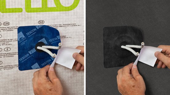 2. Afdekfolie losmaken