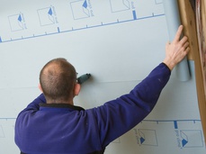 2. Banen overlappen bij aanbrenging dwars